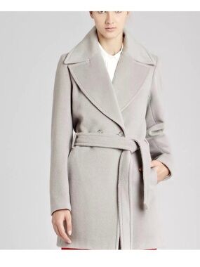 Reiss belted wool coat - size XS